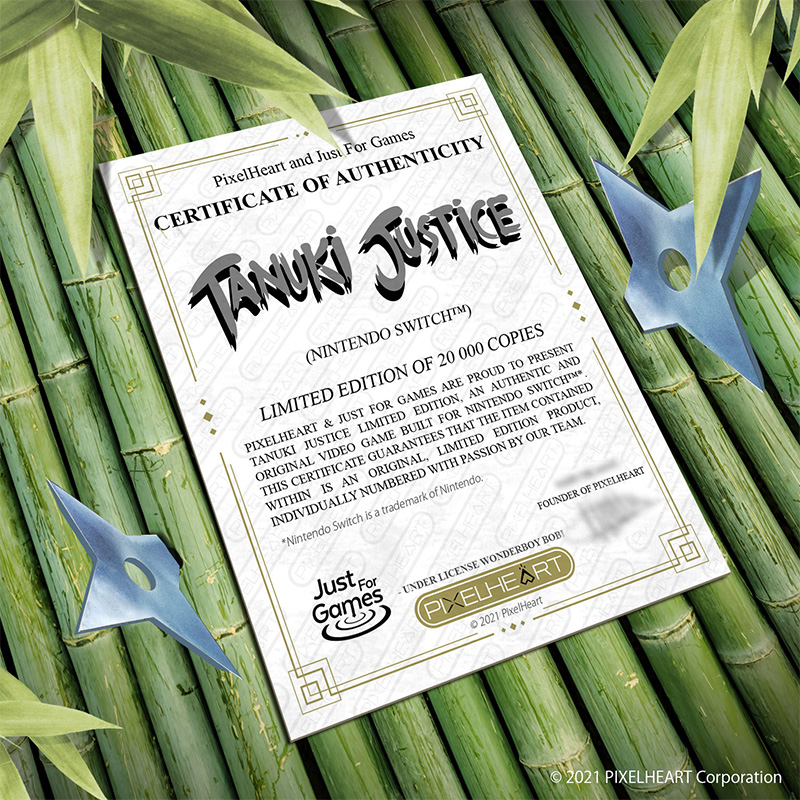 Tanuki Justice - Certificate | Nintendo Switch