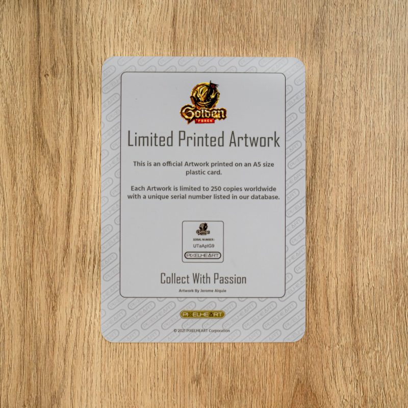 Limited Plastic ArtPrint - Golden Force