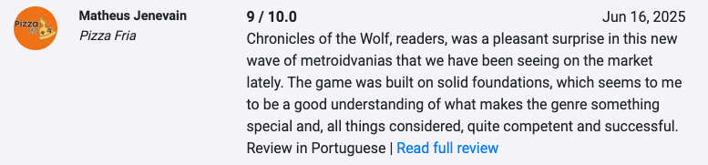 Pizza Fria - Chronicles of the Wolf - Review