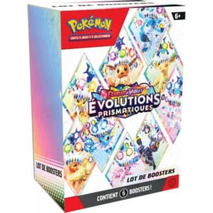Pokemon Bundle 6 Boosters - Scarlet & Violet: Prismatic Evolutions Sv8.5 French Version