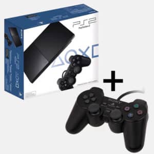 PACK Sony PS2 Slim Noir Charbon [PAL] + Manettes (Noir)